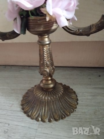 два барокови свещници -комплект, снимка 3 - Антикварни и старинни предмети - 41344004