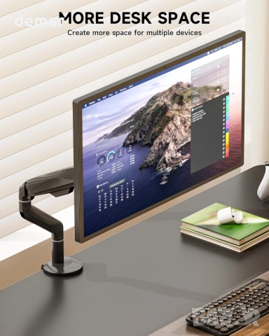 BIZUM стойка за един монитор, регулируема газова пружина, 17"-43", до 15 кг, снимка 8 - Стойки, 3D очила, аксесоари - 53836635