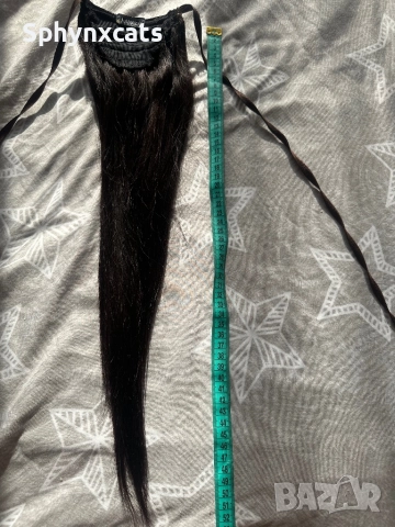 Естествена коса на опашка висок клас коса от Ванет, снимка 3 - Аксесоари за коса - 52824097