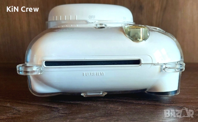 Fujifilm Instax Mini 12 camera (Clay white) + plastic shell, EVA case, снимка 3 - Фотоапарати - 53858348