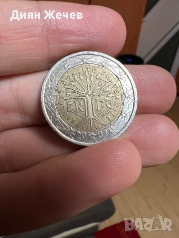 Монета от 2 евро Франция