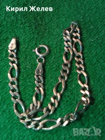 КЛАСИЧЕСКА КАРТИЕ ПЛЕТКА СРЕБЪРНА ГРИВНА СРЕБРО 925 ITALY 44324, снимка 11 - Гривни - 46265442