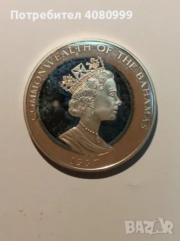 Бахамски острови 2 долара 1997, снимка 3 - Нумизматика и бонистика - 56232032