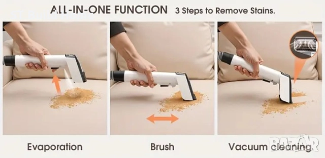 Многофункционална преносима машина за почистване и пране на килими и тапицерия – 16 500Pa мощност!, снимка 10 - Прахосмукачки - 51458819