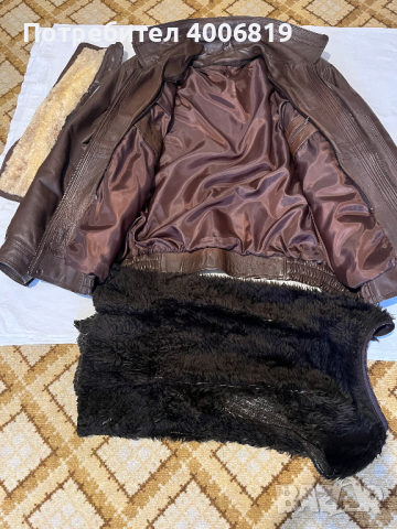 Мъжко кожено яке,телешки бокс, снимка 4 - Якета - 44523161