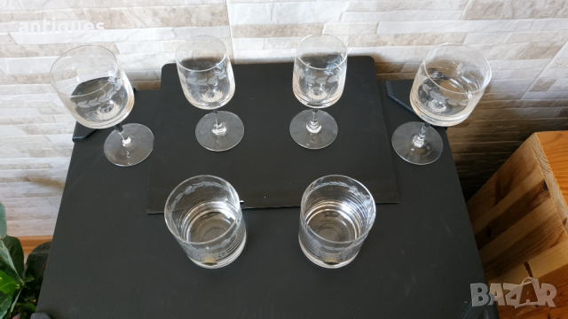 Кристални чаши - комплект за двама - оловен кристал - Kisslinger Rattenberg Kristallglas, снимка 2 - Сервизи - 36307164