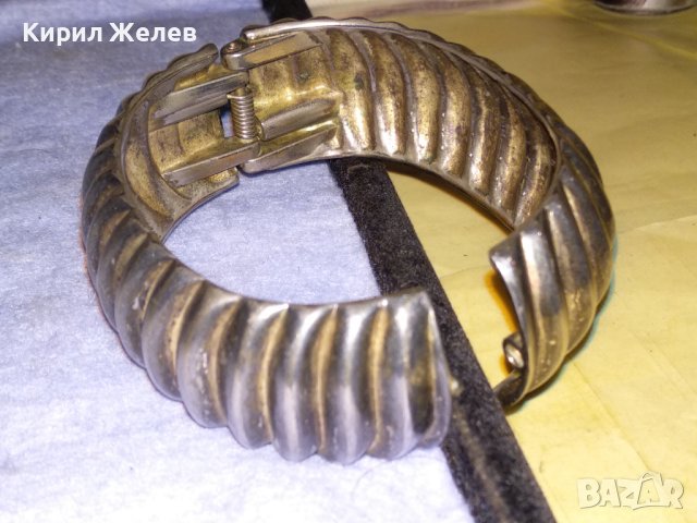 ПОСРЕБРЕНА МАСИВНА СТИЛНО ОРНАМЕНТИРАНА ВИНТИДЖ ГРИВНА от БЛАГОРОДНА СТОМАНА 70681, снимка 4 - Гривни - 41145833