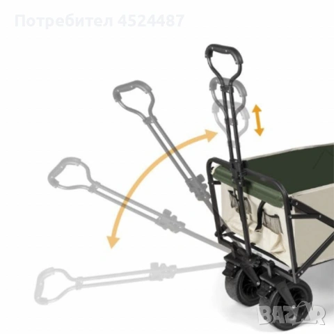 Многофункционална сгъваема количка 2 в 1 с масичка за къмпинг и пикник TV136, снимка 4 - Други стоки за дома - 53416486