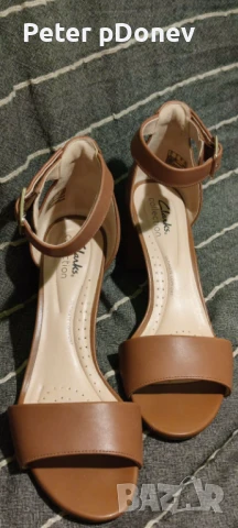 Дамски сандали на ток Clarks, снимка 3 - Сандали - 51207856