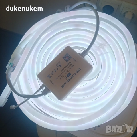 RGB LED неонова лента 10 м – Smart WiFi, IP65, 220 V, снимка 10 - Лед осветление - 53110378