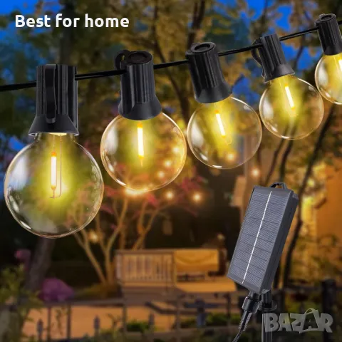 Външни лампички със соларен панел и акумулатор 15м , 25бр YOOULIT, снимка 4 - Други - 48455003