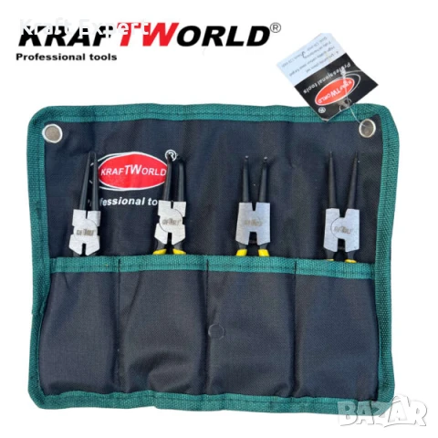 Комплект Зегер Клещи KraftWorld 150mm за Вътрешни и Външни Зегерки 6″, снимка 1
