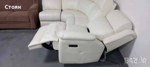 ПРОМОЦИЯ!!! Светло кремав ъглов диван с електрически релакс механизъм, снимка 3 - Дивани и мека мебел - 40627935