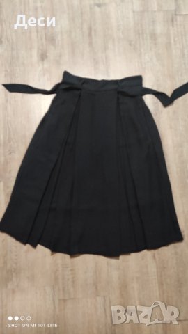 РАЗПРОДАЖБА-черна пола с коланче на H&M, снимка 2 - Поли - 41387056