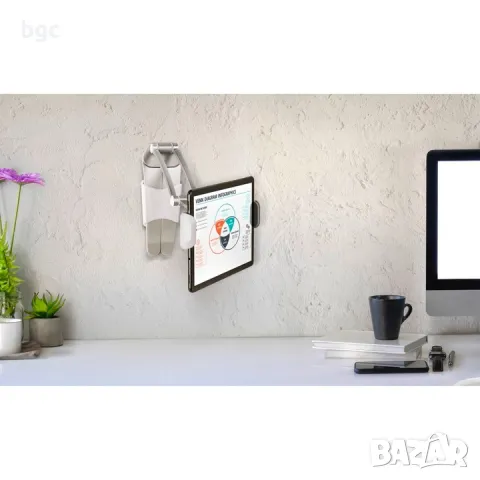 4-в-1 Стенна+Настолна Стойка за таблети от 7-15" Hama, Алуминиева, Сребрист Регулируема Ергономична , снимка 5 - Селфи стикове, аксесоари - 50373907