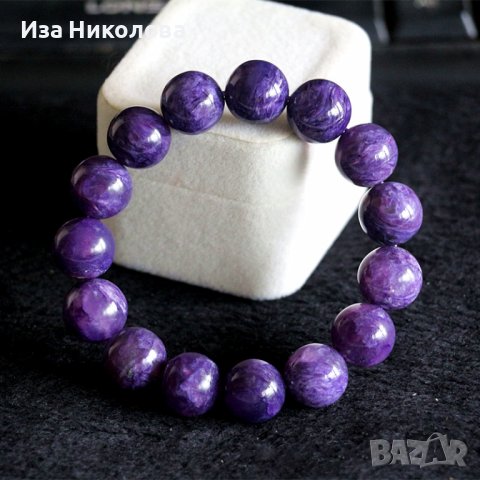 Гривна с аметисти, снимка 2 - Гривни - 41680599