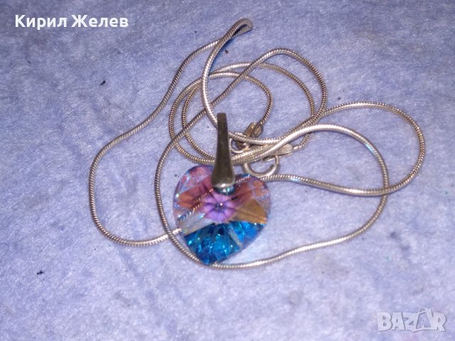 ИЗИСКАН КРИСТАЛЕН СРЕБЪРЕН АРТ МЕДАЛЬОН със СРЕБЪРНА ВЕРИЖКА СРЕБРО 925 БУТИКОВО БИЖУ ИТАЛИЯ 38266, снимка 13 - Колиета, медальони, синджири - 40940676