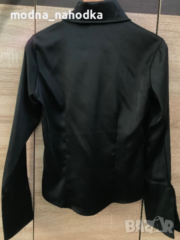 Черна риза GLAM THERAPY, снимка 5 - Ризи - 36368557