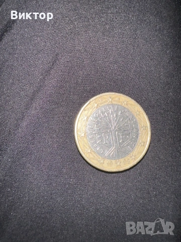 Монета от 1 Евро 1999г. Франция / 1 Euro coin 1999 France, снимка 2 - Нумизматика и бонистика - 53249132