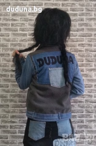 Диво яке каракул с деним на duduna., снимка 2 - Якета - 44166146