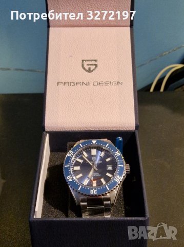 PAGANI DESIGN DIVER'S автоматичен часовник с Японски маханизъм SEIKO NH35,стъкло сапфир,водоустойчив, снимка 16 - Мъжки - 41757536