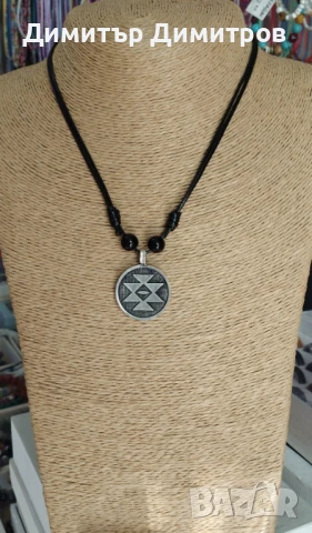 Колиета с Канатица. С оникс. Бижута Луди гъби. Български бижута.