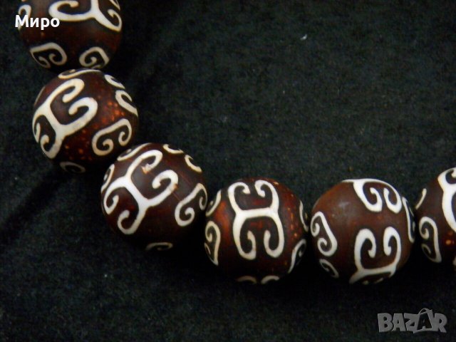 ГРИВНА  ТИБЕТ НЕПАЛ ХИМАЛАИ АХАТ ДЗИ МЪНИСТА ЩАСТИЕ И ДОБЪР КЪСМЕТ , снимка 8 - Антикварни и старинни предмети - 40833085