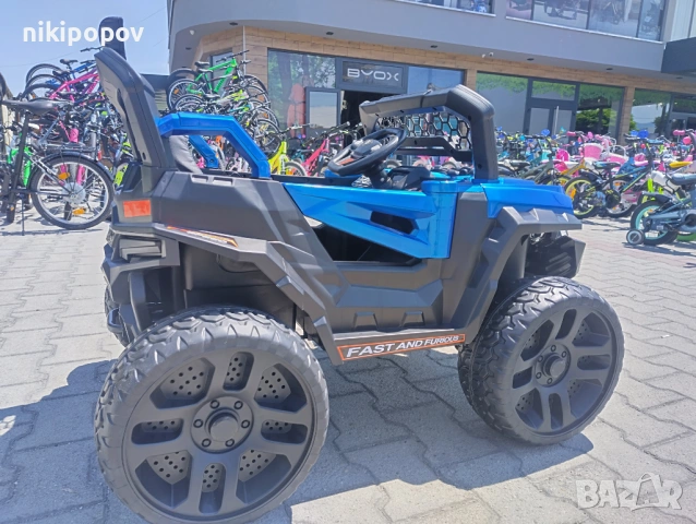 F1 Двуместен акумулаторен джип DUST син