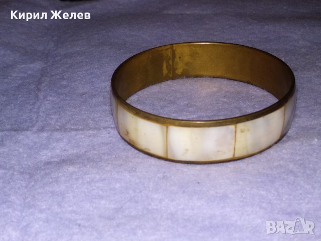 СТАРА СЕДЕФЕНА БРОНЗОВА ОРИЕНТАЛСКА РЕТРО ГРИВНА РЪЧНА МАЙСТОРСКА ИЗРАБОТКА 2210, снимка 12 - Антикварни и старинни предмети - 41202220