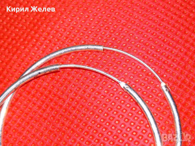 СТИЛНИ ПОСРЕБРЕНИ КЛАСИЧЕСКИ АРТ МОДЕЛ ОБЕЦИ от НЕРЪЖДАЕМА БЛАГОРОДНА СТОМАНА РЪЧНА ИЗРАБОТКА 43236, снимка 6 - Обеци - 44611442