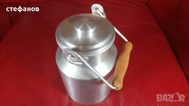 Алуминиево гюмче за мляко, течности с капак, котлонка, снимка 6 - Антикварни и старинни предмети - 49431229