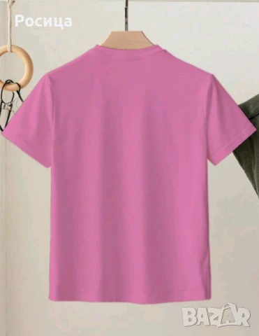 Дамска блуза с къс ръкав L размер розова нова , снимка 2 - Тениски - 50899176
