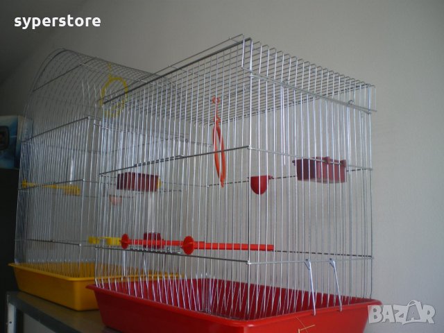 Клетка за  птици  средна L  плосък покрив за 1 или няколко броя птици (папагали) , снимка 2 - За птици - 34543723