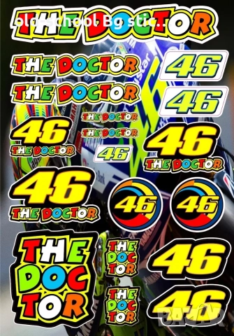 Мото Стикери {Валентино Роси}