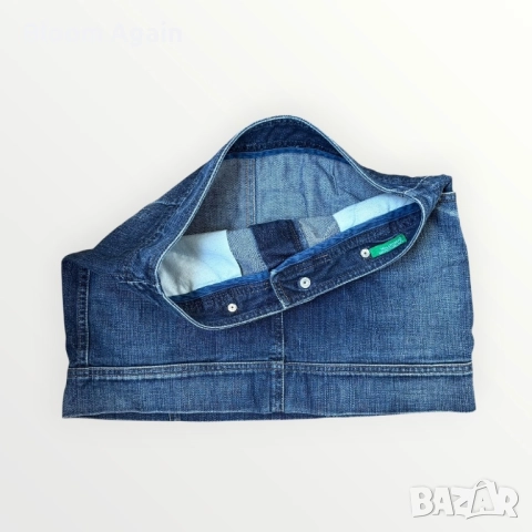 Дамска дънкова пола Benetton, снимка 3 - Поли - 52102490