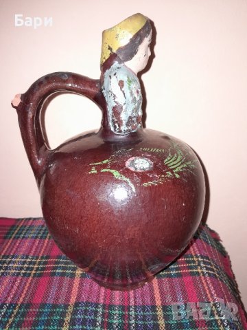 Стара рядка ритуална стомна - Момиче с цвете, снимка 6 - Антикварни и старинни предмети - 44229305