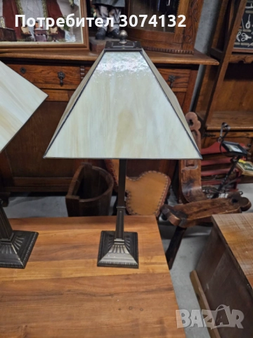 Комплект нощни лампи в стил Тифани, снимка 4 - Настолни лампи - 52945203