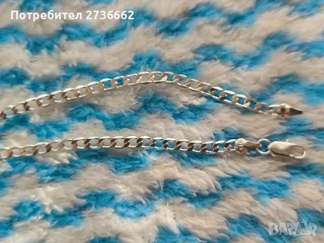 Сребърна гривна , снимка 5 - Гривни - 51193831