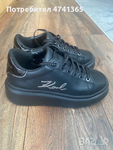 Обувки Karl Lagerfeld дамски черни 37 номер, снимка 2 - Дамски ежедневни обувки - 53656590