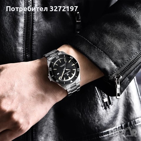 PAGANI DESIGN DIVER'S автоматичен часовник с Японски маханизъм SEIKO NH35,стъкло сапфир,водоустойчив, снимка 3 - Мъжки - 41683261