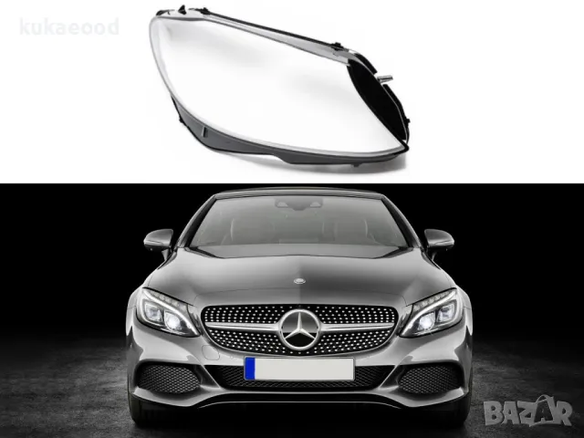 Стъкло за фар на Mercedes C-Class W205 Facelift, снимка 4 - Части - 47546810