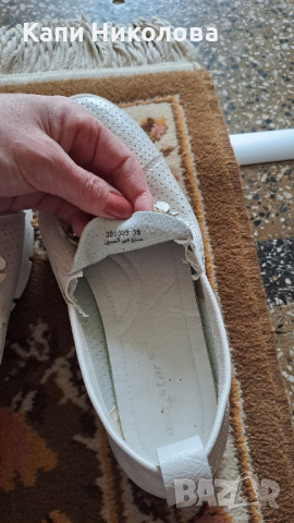Бели обувки перлено бял цвят 38, снимка 5 - Дамски ежедневни обувки - 44697388