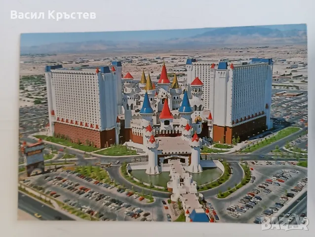 Картичка, Ескалибур хотел-казино, Лас Вегас, САЩ, 1990 г., снимка 1