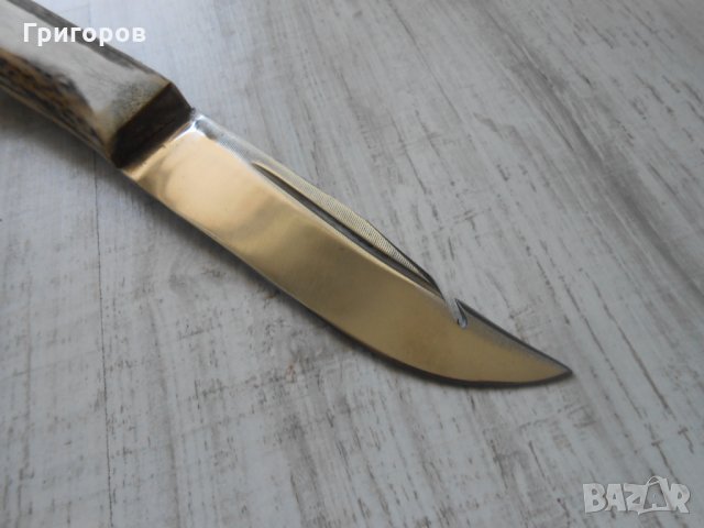 ЛОТ от 2 бр. стари ножове с дръжки от РОГ ! ловен стар нож ножка ножче, снимка 3 - Колекции - 34708600