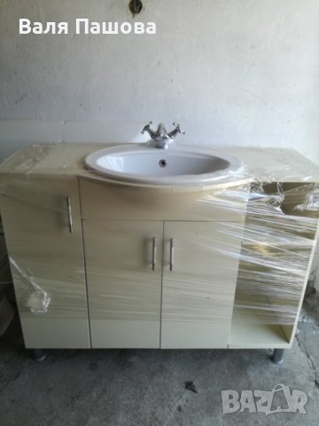 Шкаф за баня с вградена мивка и със смесител, снимка 3 - Шкафове - 42599845