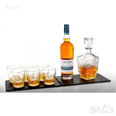 Комплект за уиски Bormioli Rocco Dedalo - гарафа с 6 чаши