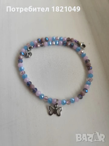 Летни блестящи гривни/колиета от кристали, снимка 3 - Гривни - 46604911