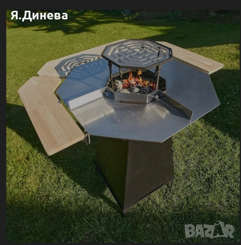 Барбекю на дървени въглища 2в1 , снимка 2 - Барбекюта - 52251121