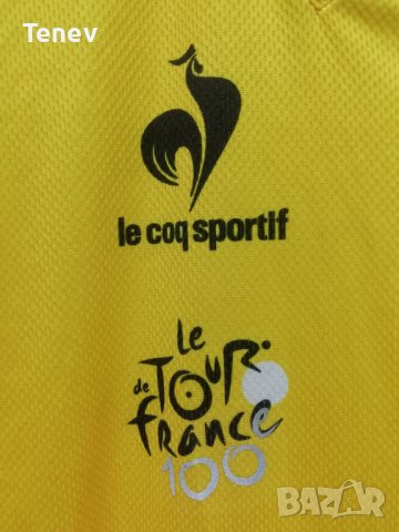 LE COQ SPORTIF TOUR DE FRANCE 100 оригинално жълто колоездачно трико XL, снимка 3 - Спортни дрехи, екипи - 39914218