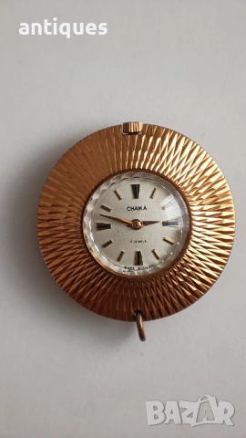 Позлатен дамски часовник - колие - CHAIKA - 17 jewels - №1, снимка 4 - Антикварни и старинни предмети - 53731353